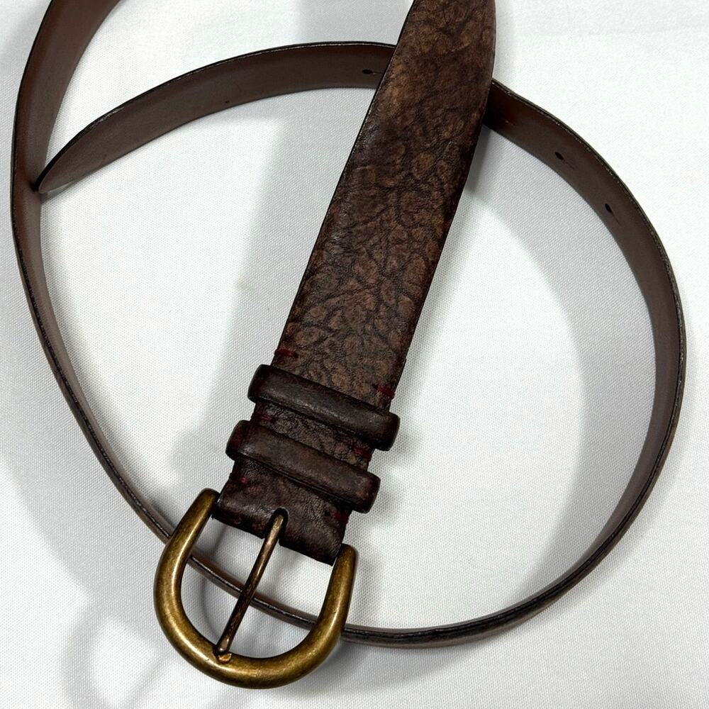 TORINO U.S.A. Brown Leather Alligator Embossed Belt size 36